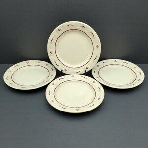 Longaberger Woven Traditions Red Bread & Butter Plates Paprika Dessert Plates